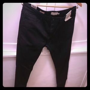 Topman Black Spray On Skinny Jeans NWT W36 L32